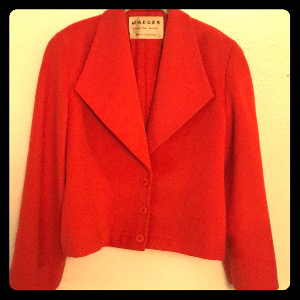 Vintage Jaeger orange fine wool blazer